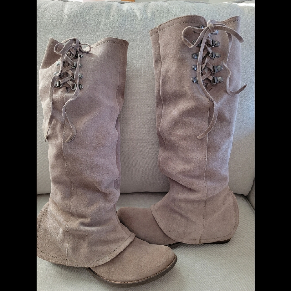 Taupe Suade boots